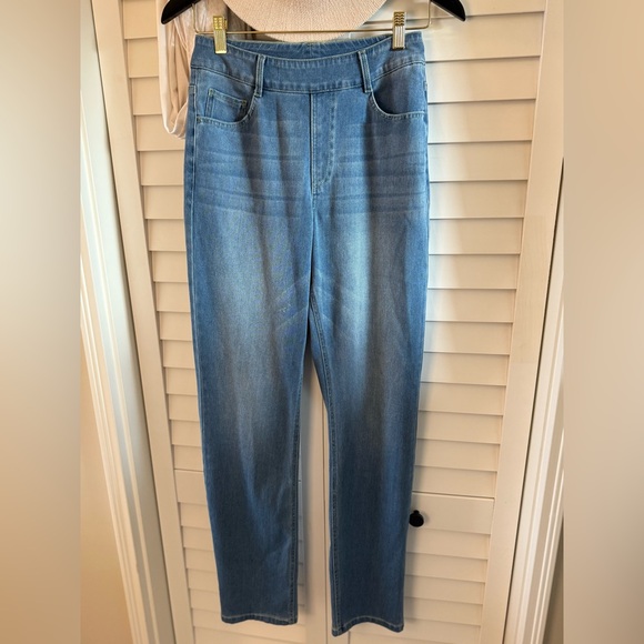 Halara Flex™ High Waisted Pockets Straight Leg Washed Casual Jeans Sz Small Tall - Picture 10 of 15
